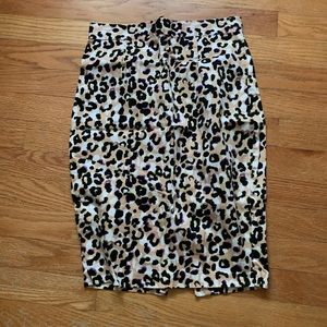 Leopard Print F21 Pencil Skirt